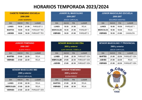 HORARIOS DEFINITIVOS 2023/2024