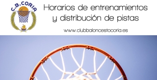Horarios de entrenamientos. Temporada 20/21