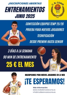 ENTRENAMIENTOS JUNIO CB CORIA
